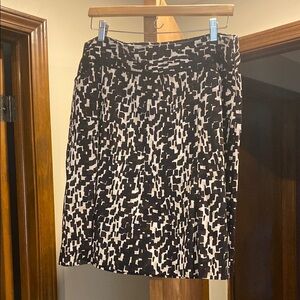 Ann Taylor Black, Brown and White Patterned Skirt